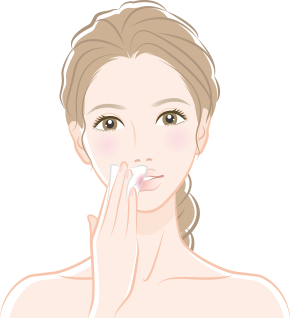 化粧水で肌を整える